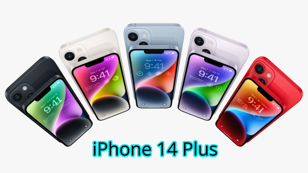 The iPhone 14 Plus with a 6.7-inch Super Retina XDR display, powerful A15 Bionic chip, advanced dual-camera system, and long-lasting battery.
