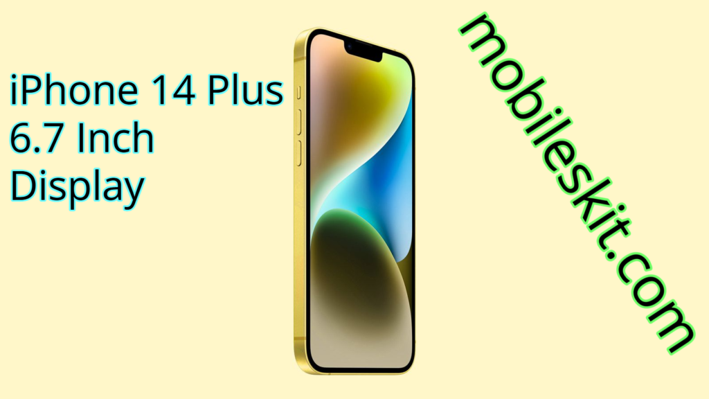 The iPhone 14 Plus, powered by the A15 Bionic chip, offers a stunning 6.7-inch display, advanced dual cameras, and long battery life.