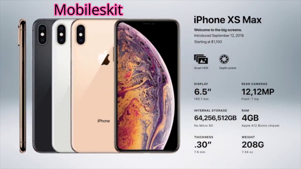 Experience the iPhone XS Pro Max: Powerful performance, stunning display, and advanced camera system in a sleek design.