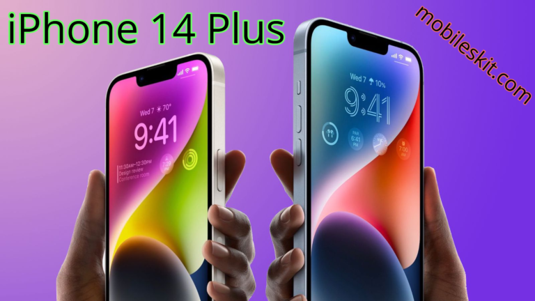 The iPhone 14 Plus, powered by the A15 Bionic chip, offers a stunning 6.7-inch display, advanced dual cameras, and long battery life.